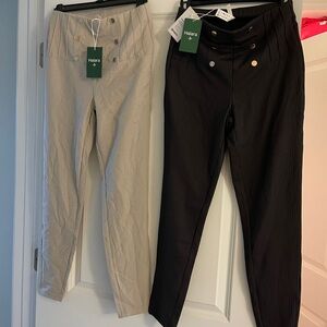 HALARA Dual Pack: Beige and Black High-Waisted Pants